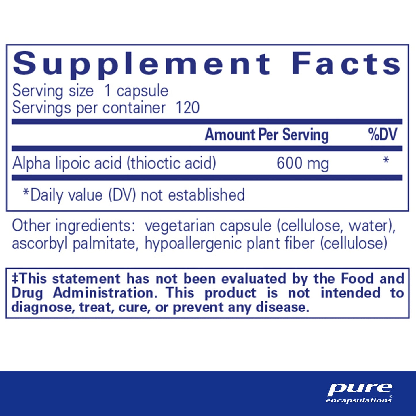 Alpha Lipoic Acid 600mg